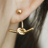 Chic Simple Knot Design Alloy Earrings For Women